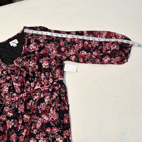 Isabel Maternity by Ingrid & Isabel Belted Floral Print Chiffon Maxi Dress S - Picture 8 of 15